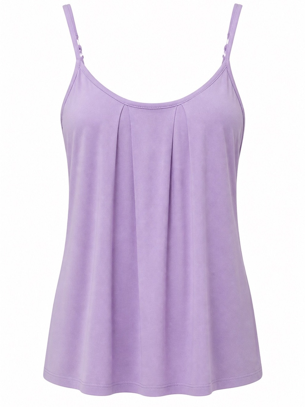 Zenana Outfitters Lavender Pleated Spaghetti Strap Cami